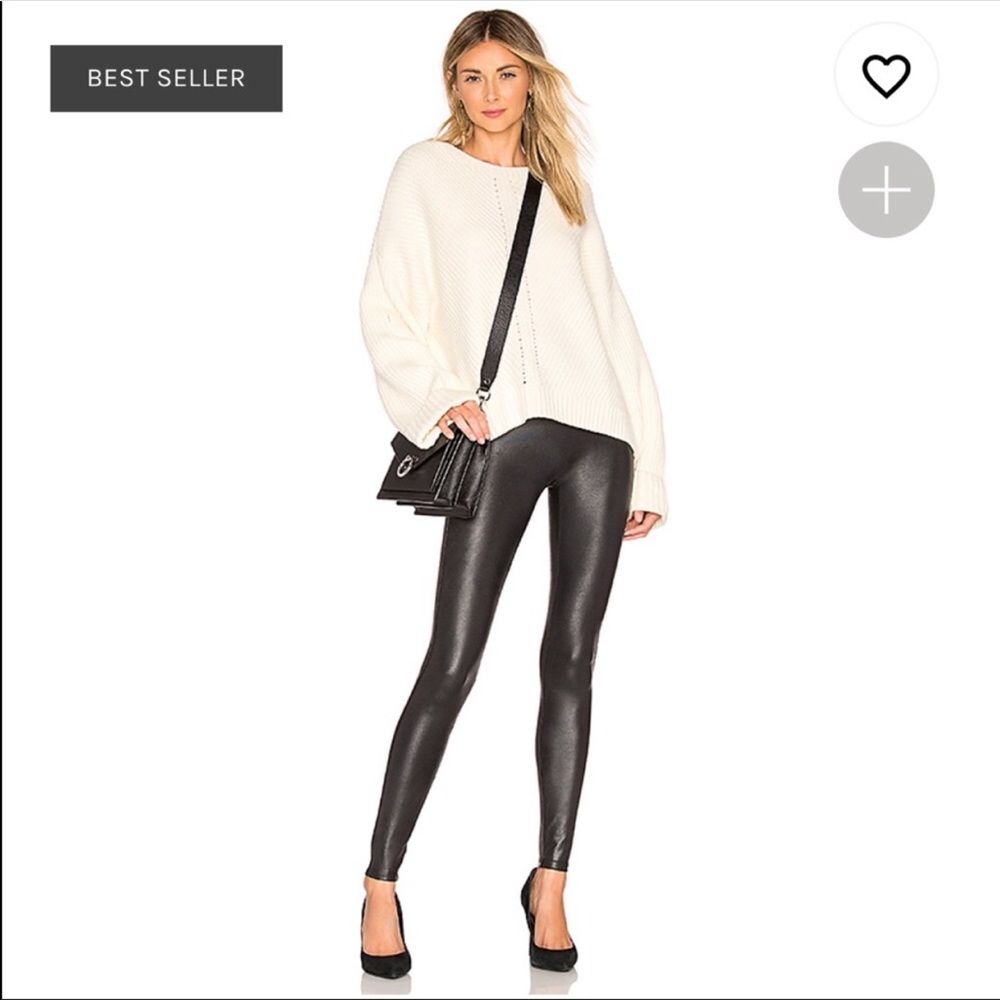 SPANX Faux Leather Leggings XS